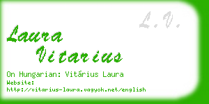 laura vitarius business card
